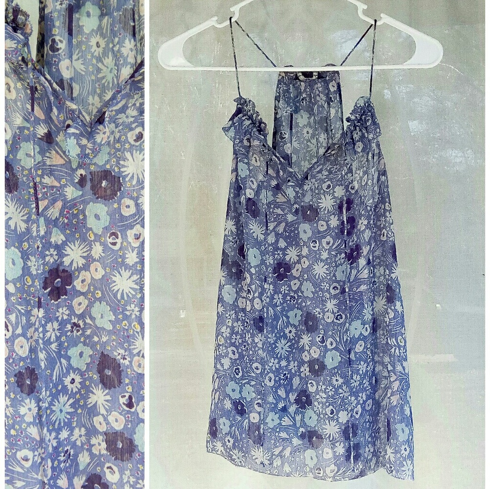 🔥AEO Chiffon Floral Halter - Lavender🔥
